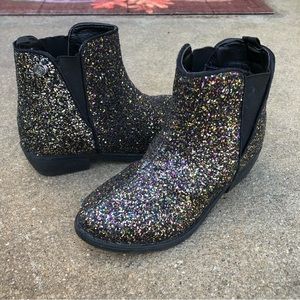 Bebe size 1 glitter boots